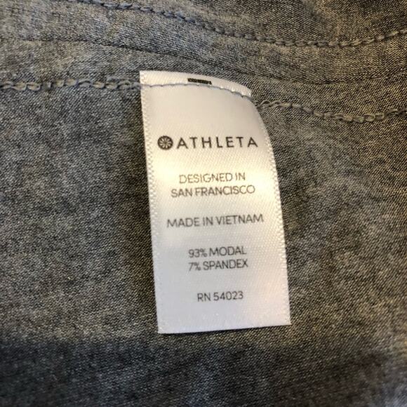 Athleta gray draped slouch jersey knit midi dress size Large - Picture 8 of 14